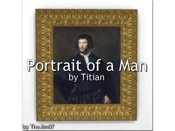 Alpha Portrait of a Man by Titian by TheJim07 - The Sims 4 Custom Content