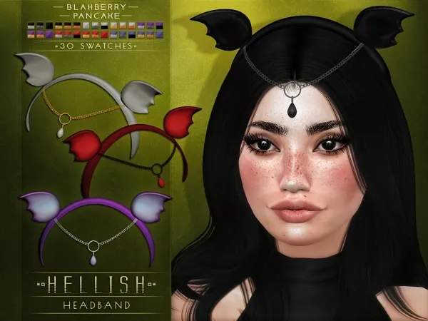 Alpha Blahberry Pancake Hellish Headband by blahberry-pancake - The Sims 4 Custom Content