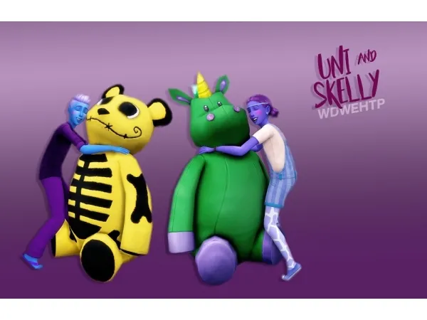 Maxis Match berryconfetti Recolours of Stuffed Animals for Simblreen - The Sims 4 Custom Content