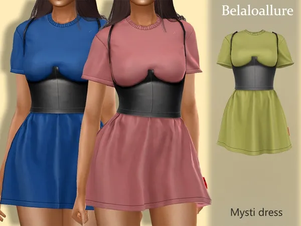 Alpha Belaloallure_Mysti dress - The Sims 4 Custom Content