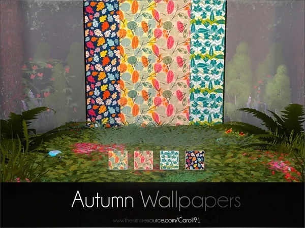 Alpha Autumn Wallpapers - The Sims 4 Custom Content
