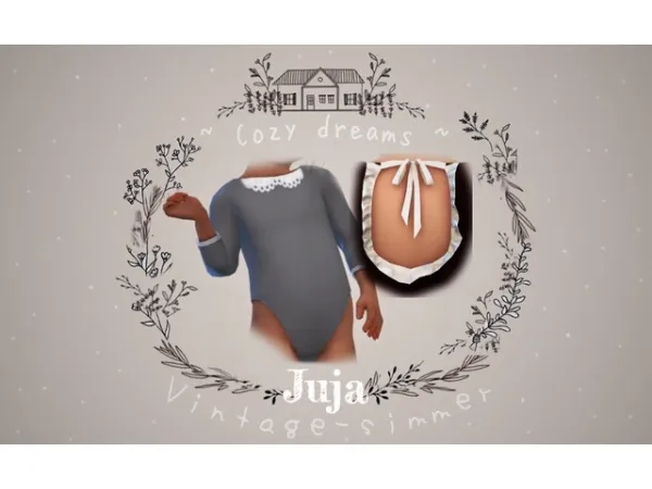 Maxis Match vintage simmer Juja Bodysuit - The Sims 4 Custom Content