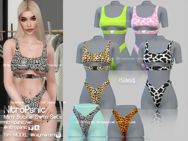 Alpha Mimi Buckle Swim Set (BOTTOM) - The Sims 4 Custom Content