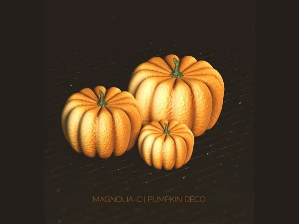 Alpha Magnolia C Pumpkin Deco - The Sims 4 Custom Content