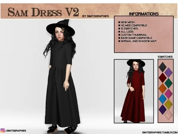 Alpha Sam Dress V2 - The Sims 4 Custom Content
