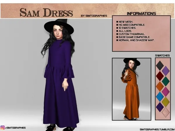 Alpha Sam Dress - The Sims 4 Custom Content