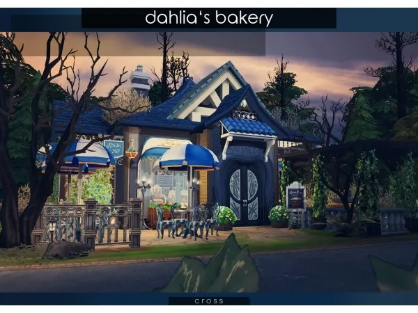 Maxis Match cross architecture Dahlias Bakery - The Sims 4 Custom Content