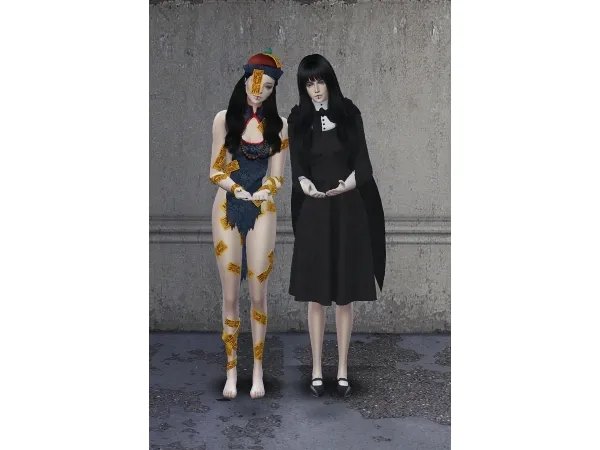 Alpha [Lozey] trick or treat pose by simsfinds - The Sims 4 Custom Content
