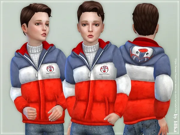 Maxis Match Winter Jacket for Boys 03 - The Sims 4 Custom Content