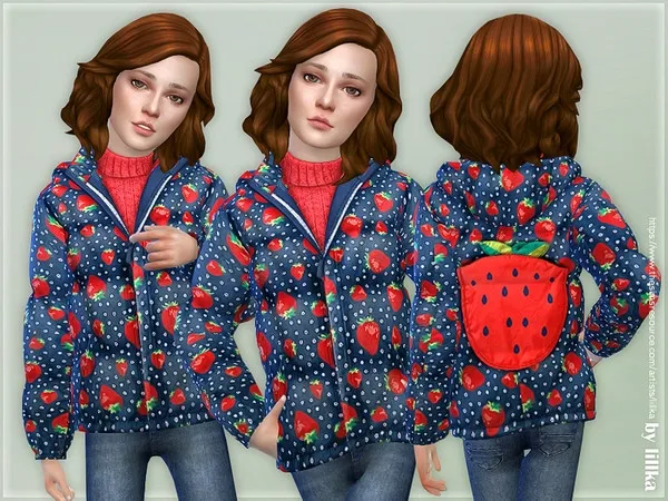 Maxis Match Winter Jacket for Girls 02 - The Sims 4 Custom Content