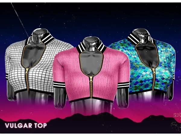 Alpha ICONIC Vulgar Top by iconic - The Sims 4 Custom Content