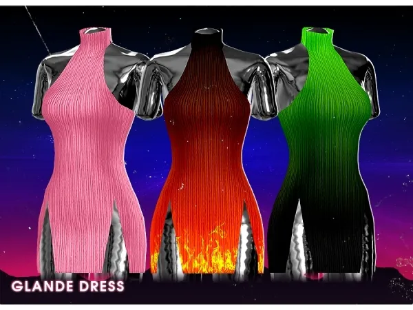 Alpha ICONIC Glande Dress by iconic - The Sims 4 Custom Content