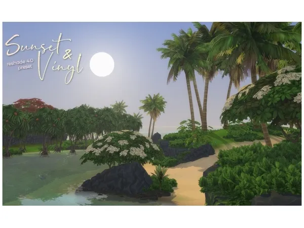 Alpha nesurii SUNSET VINYL A RESHADE 4 PRESET - The Sims 4 Custom Content