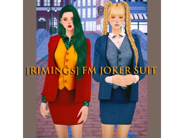 Alpha [RIMINGs] FM JOKER SUIT - The Sims 4 Custom Content