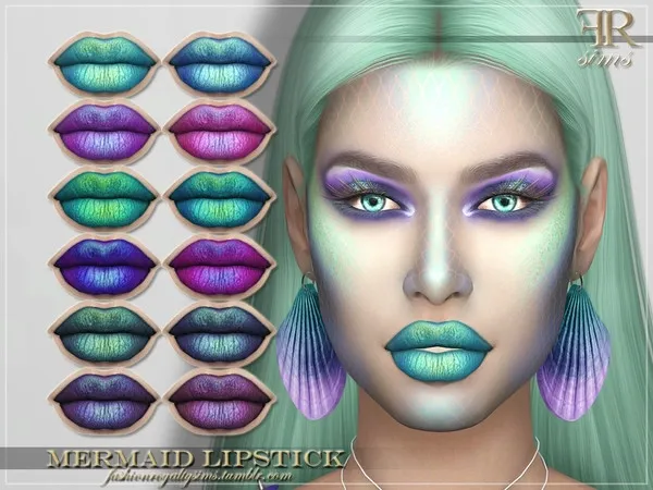 Alpha FRS Mermaid Lipstick by thesimsresource - The Sims 4 Custom Content