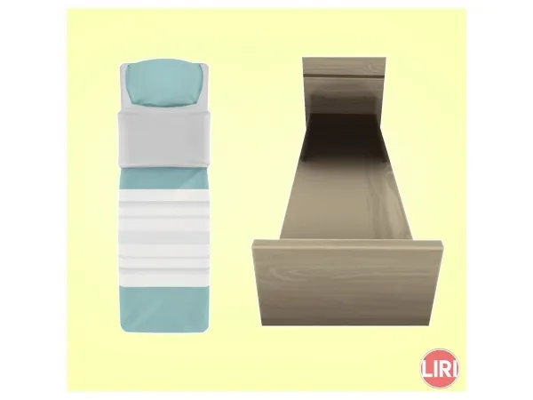 Maxis Match Mod Pod Single Sleeper Bed Separated by Lierie - The Sims 4 Custom Content