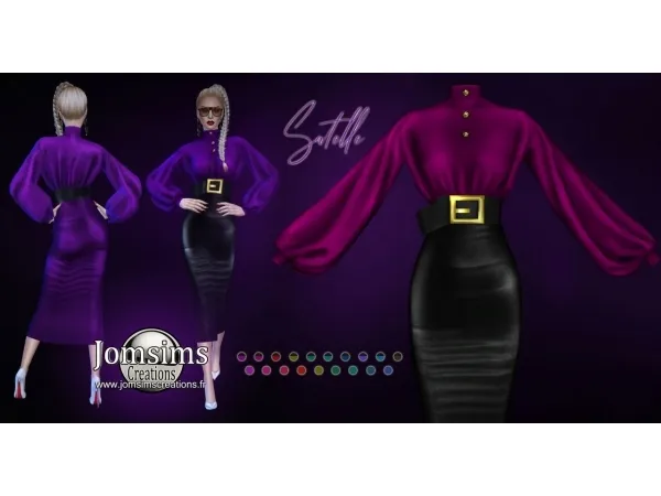 Alpha Miss satelle outfit by jomsimscreations - The Sims 4 Custom Content