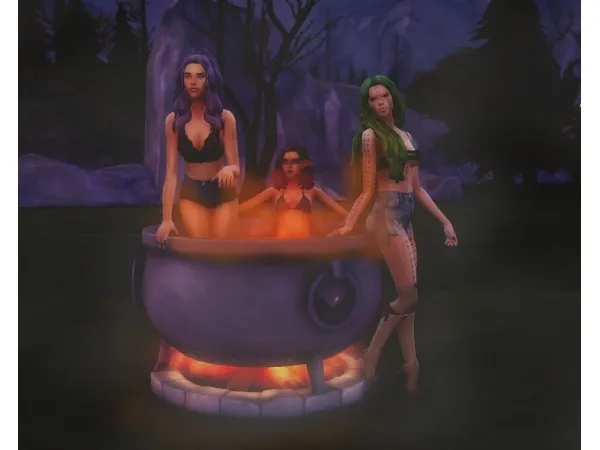 Maxis Match Witchs cauldron by Exley poses - The Sims 4 Custom Content