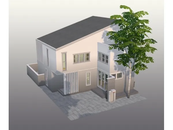 Alpha 95643222 modern japanese house - The Sims 4 Custom Content