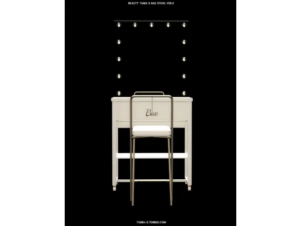 Alpha yumia x BEAUTY TABLE BAE STOOL VER2 - The Sims 4 Custom Content
