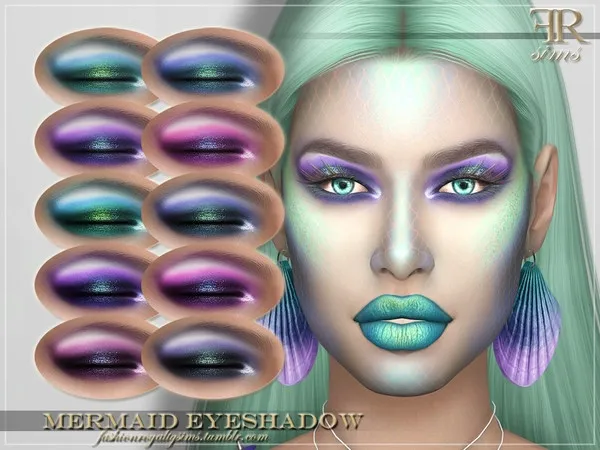 Alpha FRS Mermaid Eyeshadow by thesimsresource - The Sims 4 Custom Content