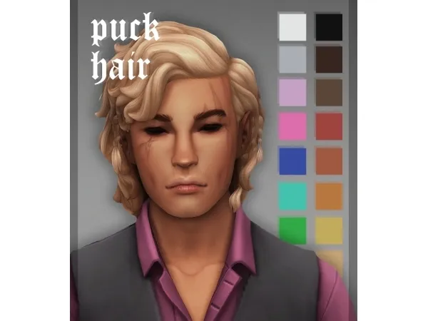 Maxis Match okruee simblreen day 1 puck hair - The Sims 4 Custom Content