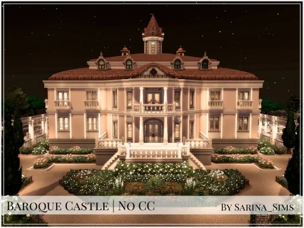 Alpha Baroque Castle No by Sarina_Sims - The Sims 4 Custom Content