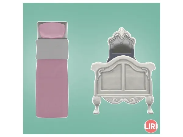 Maxis Match Princess Cordelia's Single Bed Separated by Lierie - The Sims 4 Custom Content