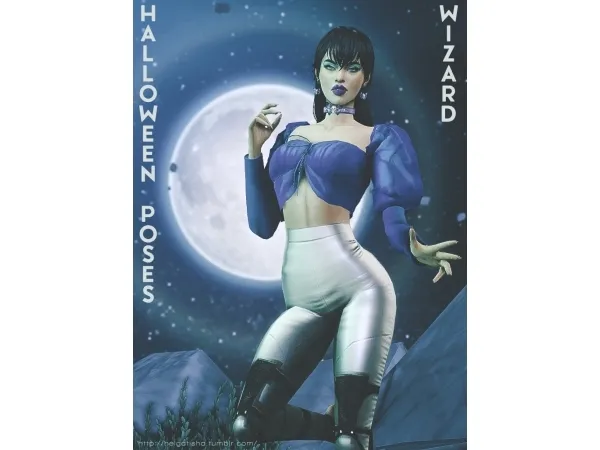 Maxis Match [helgatisha] Halloween poses Wizard - The Sims 4 Custom Content