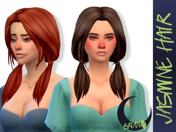 Maxis Match Jasmine Hair by Brianitesims - The Sims 4 Custom Content