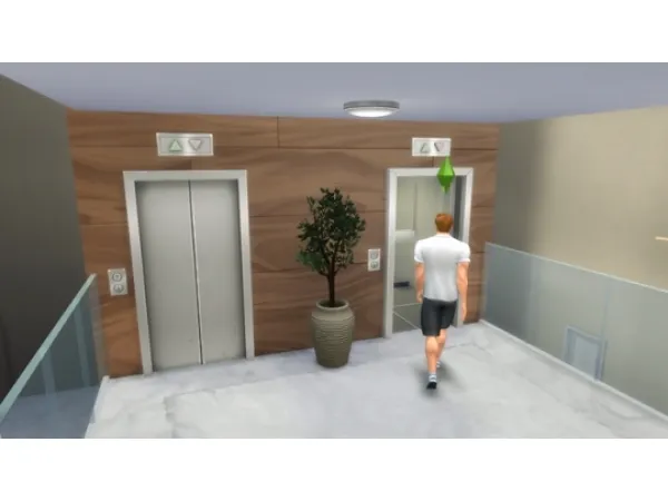 Maxis Match thesimmer40 Functional Elevator Door and Portals - The Sims 4 Custom Content
