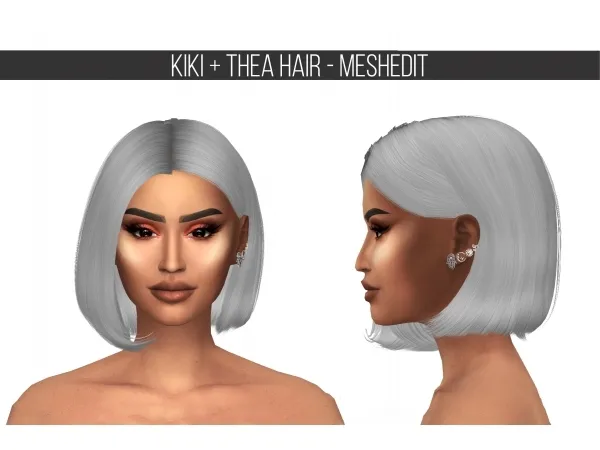 Alpha KIKI THEA HAIR MESH EDIT - The Sims 4 Custom Content