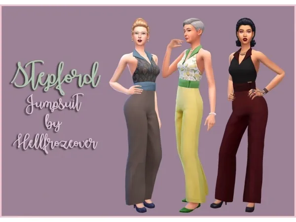 Maxis Match ice creamforbreakfast Stepford Jumpsuit - The Sims 4 Custom Content