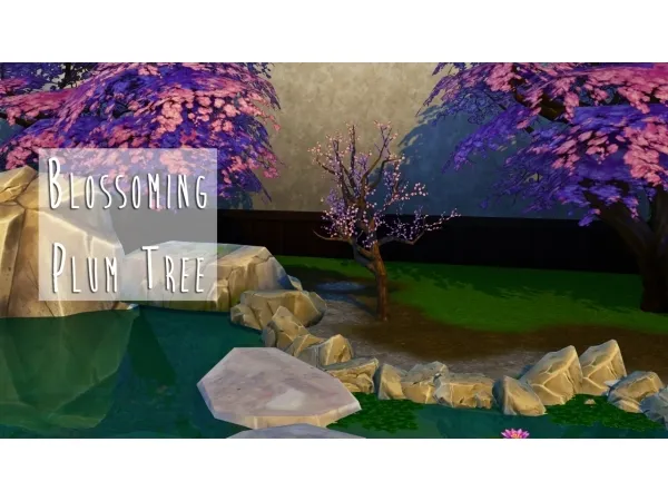 Alpha Maxis Match Retextured Blossoming Plum Tree by teanmoon - The Sims 4 Custom Content