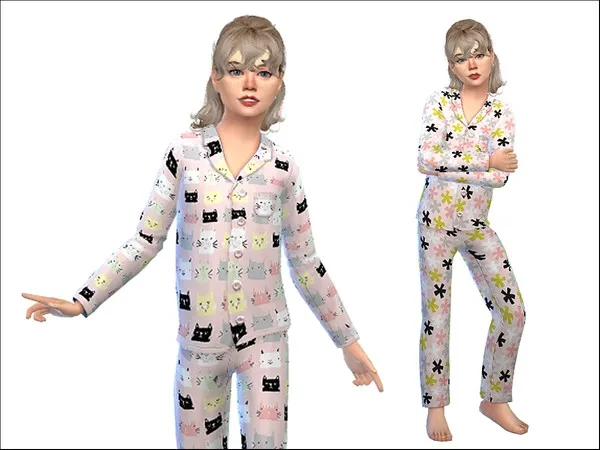 Alpha Pajama for Girls 01 Parenthood needed - The Sims 4 Custom Content