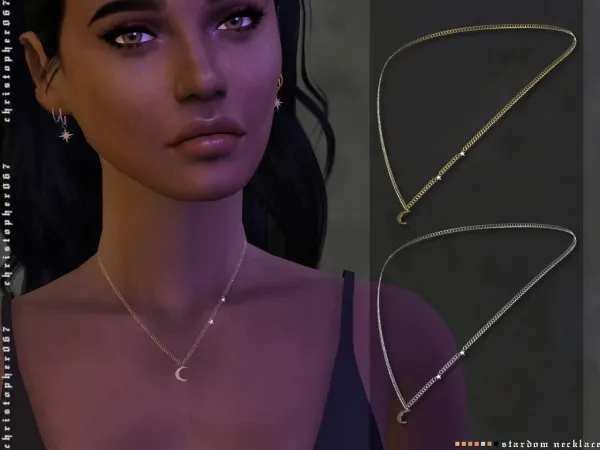 Alpha Stardom Necklace Christopher067 by christopher067 - The Sims 4 Custom Content