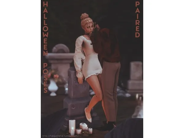 Maxis Match helgatisha Halloween Paired poses Pose Pack - The Sims 4 Custom Content