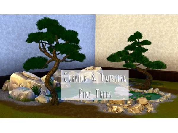 Alpha teanmoon Curving and Twisting Pines - The Sims 4 Custom Content