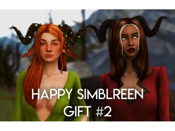 Maxis Match feralpoodles Nature Horns - The Sims 4 Custom Content