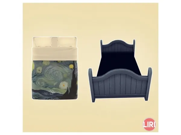 Maxis Match Rustic Dream Bed Separated by Lierie - The Sims 4 Custom Content