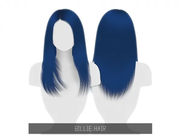 Alpha BILLIE HAIR by simsfinds - The Sims 4 Custom Content