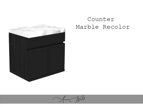 Alpha Marble Counters Set - The Sims 4 Custom Content