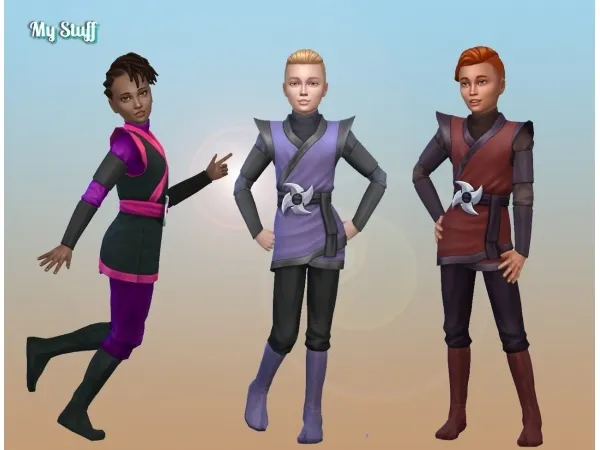 Maxis Match zurkdesign Ninja Outfit Conversion - The Sims 4 Custom Content