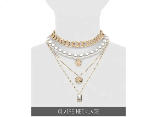 Alpha CLAIRE NECKLACE - The Sims 4 Custom Content