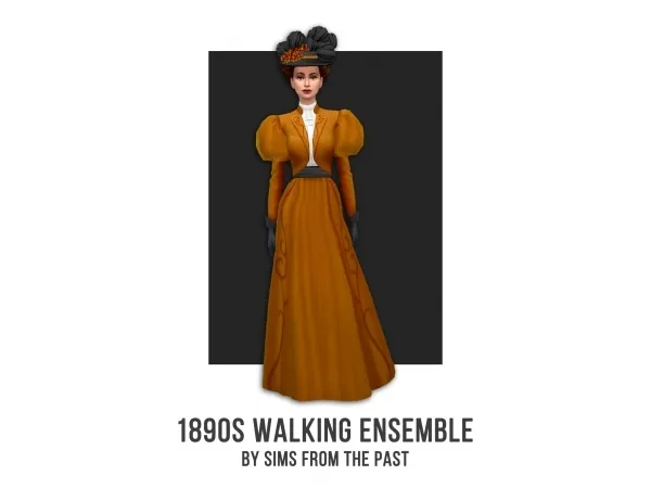Maxis Match simsfromthepast 1890s Walking Ensemble - The Sims 4 Custom Content