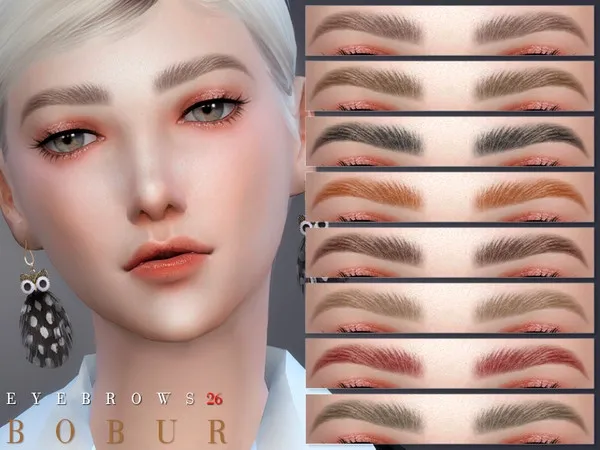 Alpha Bobur Eyebrows 26 - The Sims 4 Custom Content