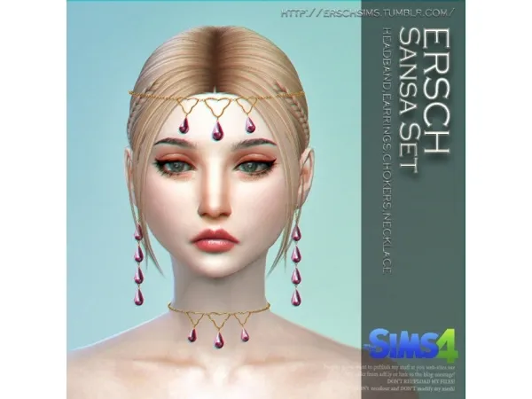 Alpha ERSCH SANSA SET FOR - The Sims 4 Custom Content