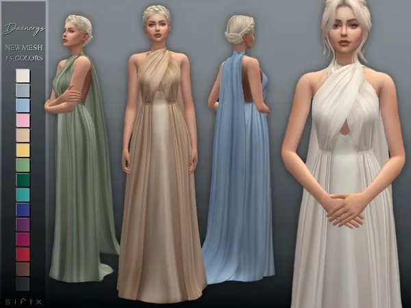 Alpha Daenerys Dress II - The Sims 4 Custom Content