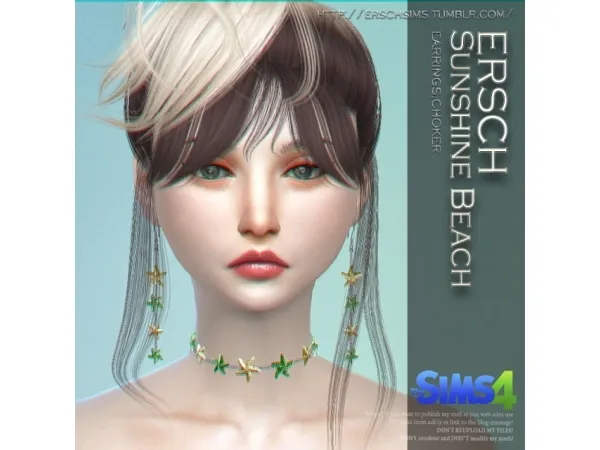Alpha ERSCH SUNSHINE BEACH SET FOR by simsfinds - The Sims 4 Custom Content