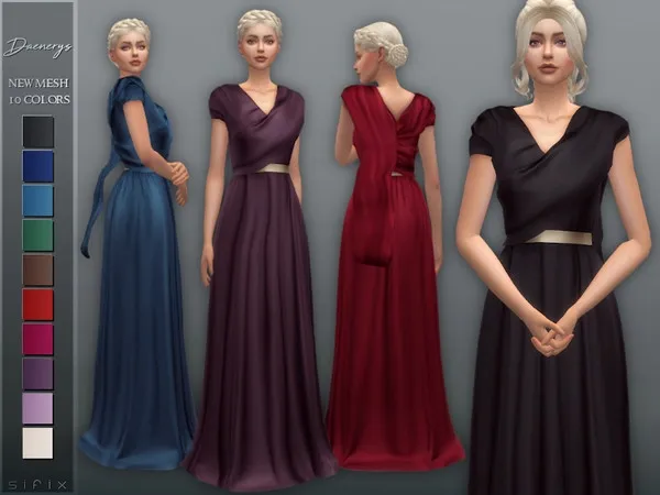 Alpha Daenerys Dress III - The Sims 4 Custom Content